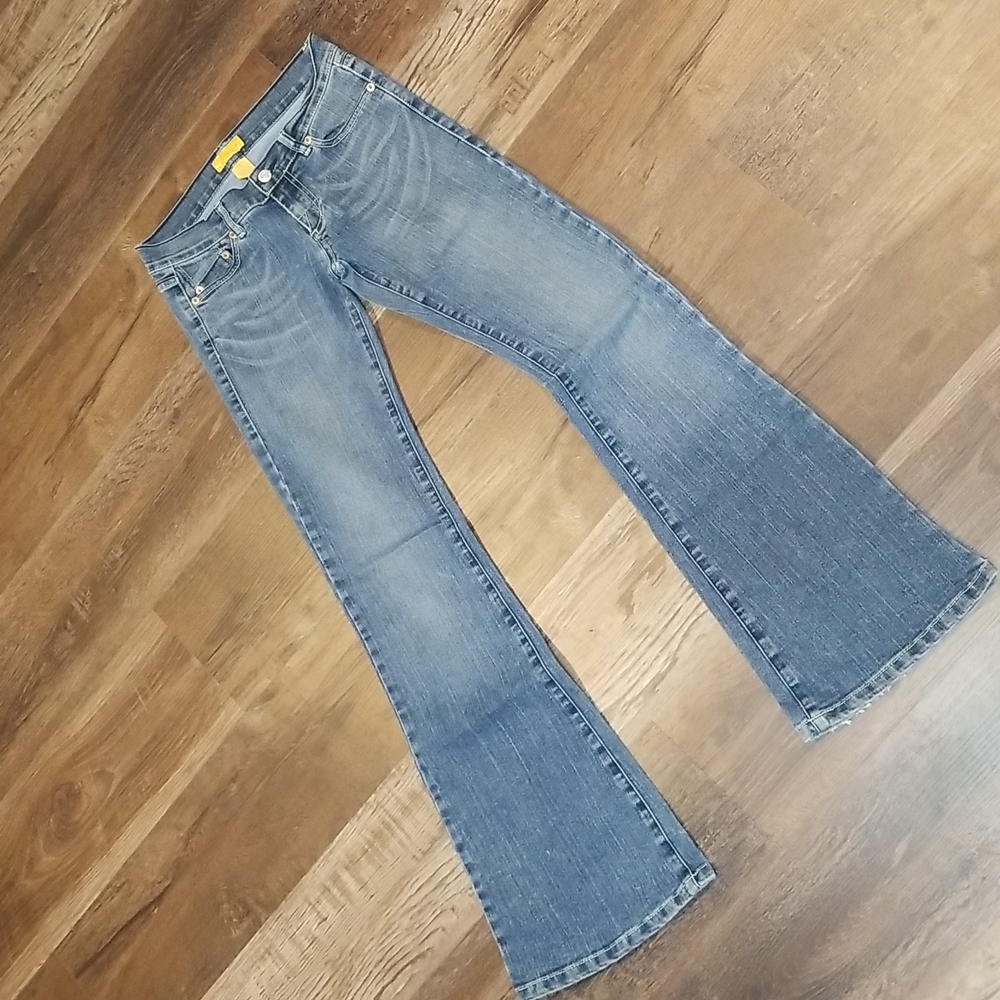 9 jeans, flare legs, size 3